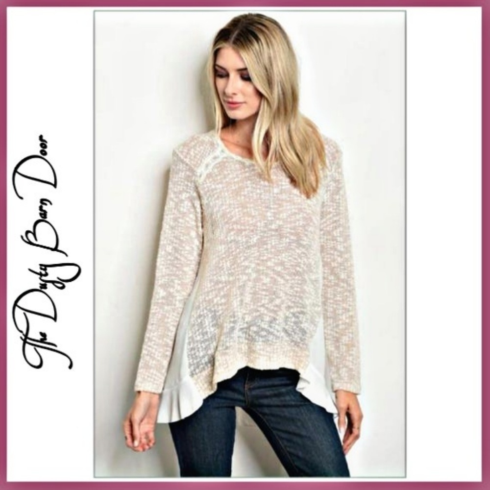 Cream long sleeved Blouse